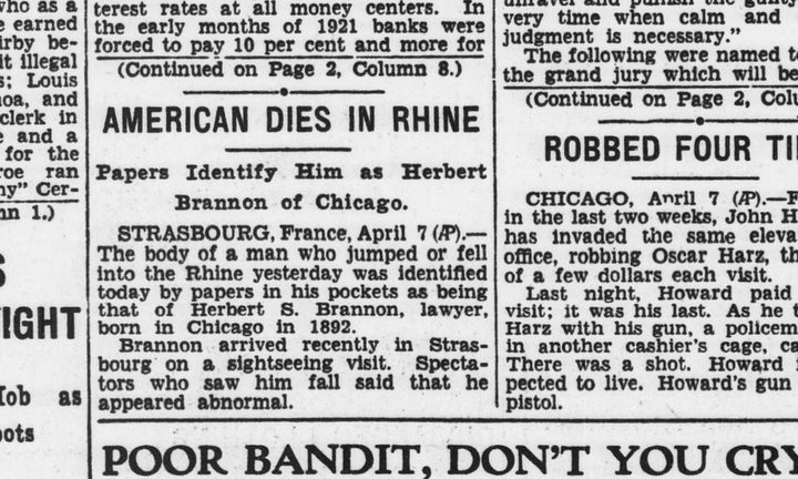 Early American wire report: original document image